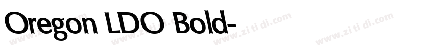 Oregon LDO Bold字体转换